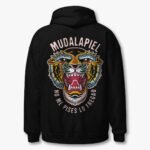 Sudadera Negra TIGRE OLD SCHOOL Tattoo Unisex Espalda